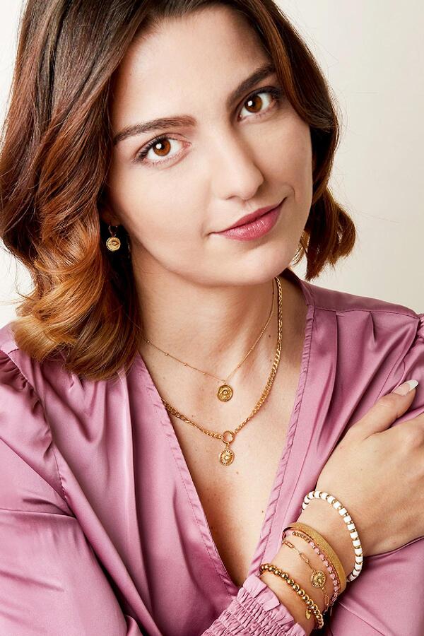 Κολιέ ηλιακό ρολόι σε χρυσό χρώμα από ανοξείδωτο ατσάλι