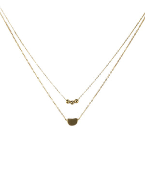 Διπλή αλυσίδα λαιμού DJ-011 - Χρυσό