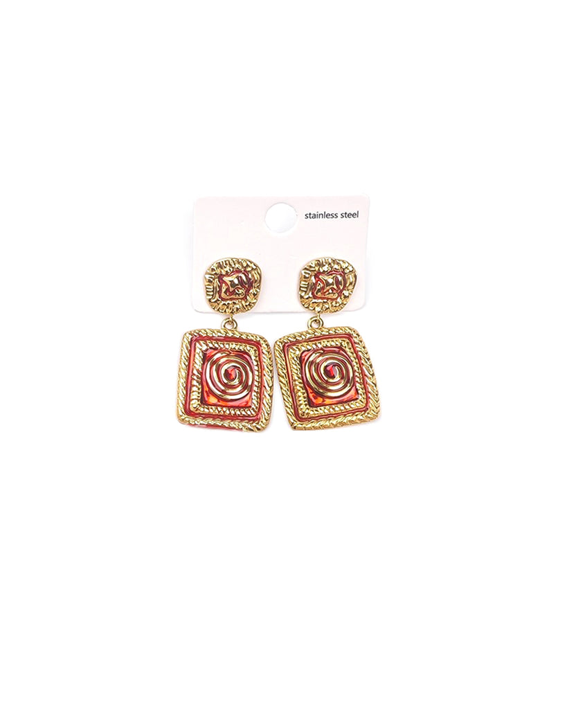 Κρεμαστό σκουλαρίκι OO-S423 - Κόκκινο