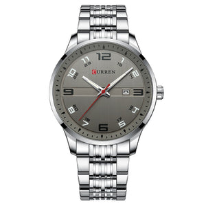 Curren 8411 Silver Grey Ρολόι με Γκρι Καντράν και Ασημένιο Μπρασελέ
