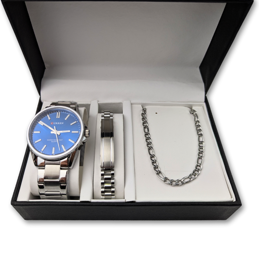 Ανδρικό Σετ Δώρου SD034 με Ρολόι και Αλυσίδα