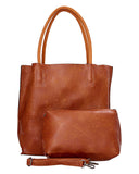 Τσάντα ώμου με νεσεσέρ - KX8061 - Κάμελ