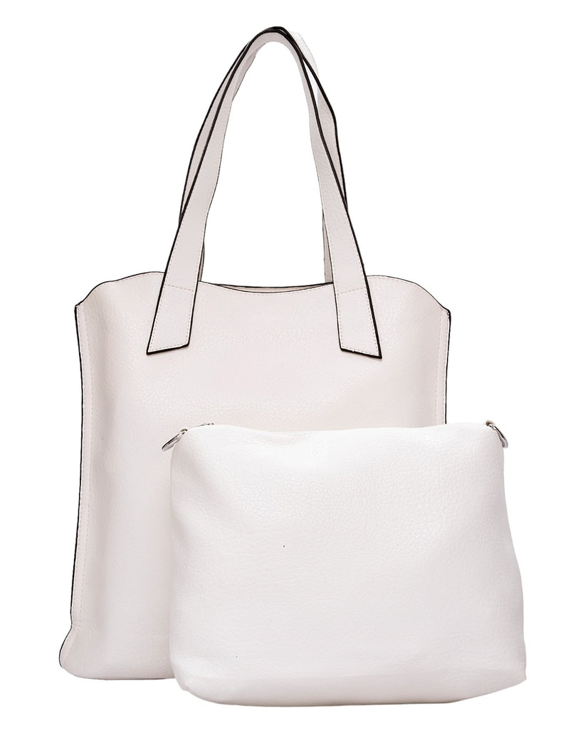 Τσάντα ώμου με νεσεσέρ - SP20083 - Ασπρο