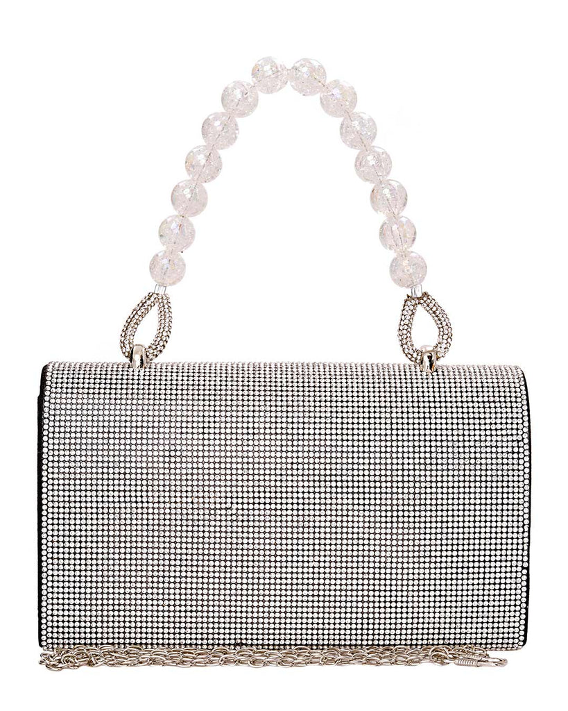 Τσάντα φάκελος clutch JH2210 - Ασπρο/Μαύρο