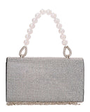 Τσάντα φάκελος clutch JH2210 - Ασπρο/Μαύρο