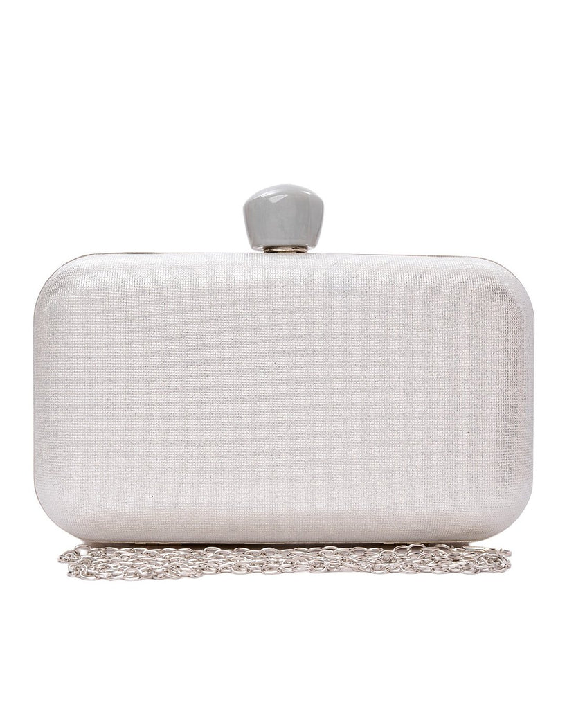 Τσάντα φάκελος clutch -JH-21983 - Ασημί
