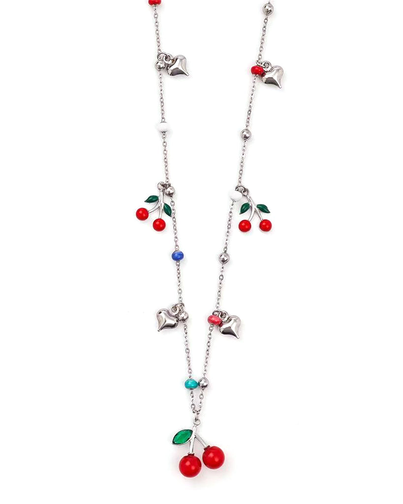 Κρεμαστό λαιμού με διακοσμητικά AA-K283 - Ασημί