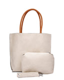 Τσάντα ώμου με νεσεσέρ - KX8061 - Μπέζ