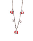 Κρεμαστό λαιμού με διακοσμητική πασχαλίτσα AA-K275 - Ασημί