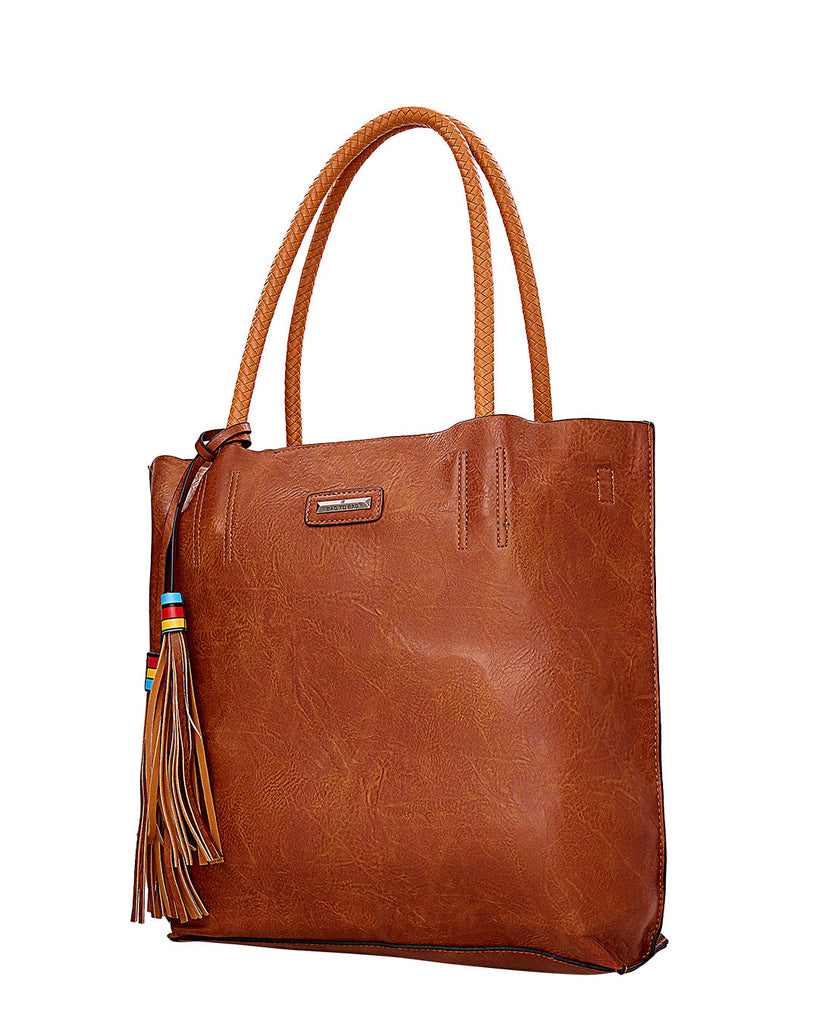 Τσάντα ώμου με νεσεσέρ - KX8061 - Κάμελ