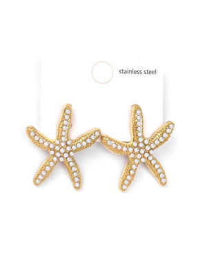 Καρφωτό σκουλαρίκι JN-S173 - Χρυσό