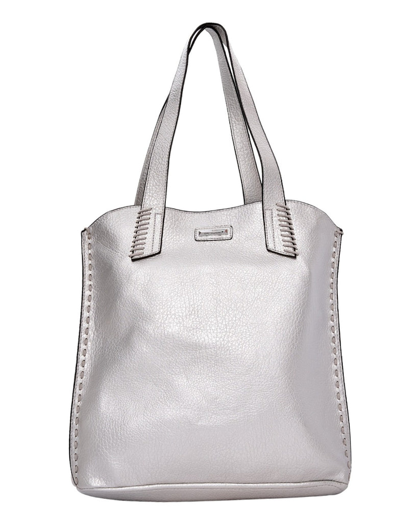 Τσάντα ώμου με νεσεσέρ - SP20083 - Ασημί