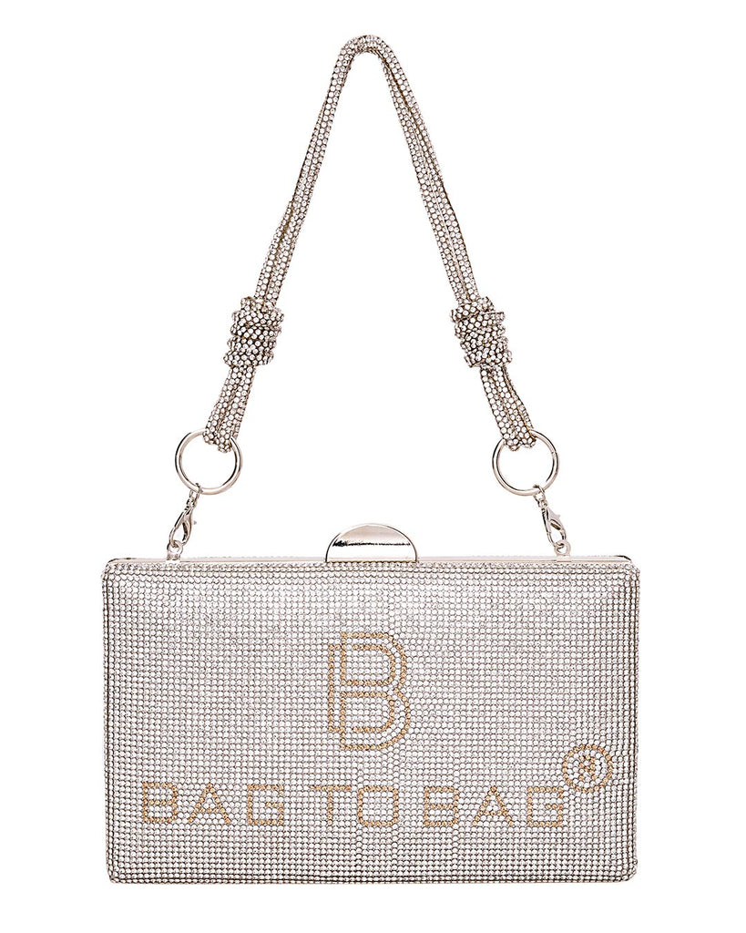 Τσάντα φάκελος clutch CK6019 - Ασημί