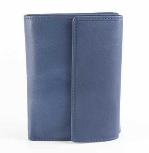 Δερμάτινο Γυναικείο Πορτοφόλι AN 1-791 Μπλε