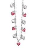 Κρεμαστό λαιμού με διακοσμητικές φραουλες WW-K537 - Ασημί