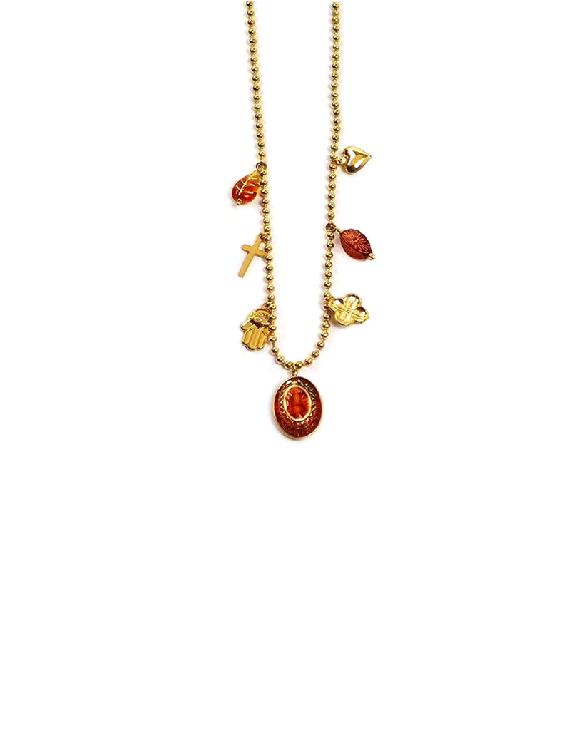 Κρεμαστό λαιμού  ΟΟ-Κ510 - Καφέ