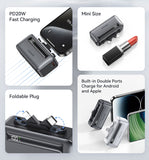 USAMS power bank CD233, USB-C/Lightning έξοδος, 4500mAh, 20W, γκρι