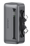 USAMS power bank CD233, USB-C/Lightning έξοδος, 4500mAh, 20W, γκρι