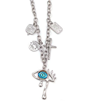 Κρεμαστό λαιμού OO-K537 - Ασημί