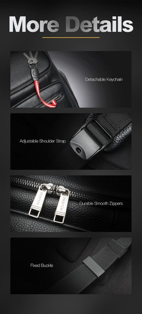 Δερμάτινο Σακίδιο πλάτης Αντικλεπτικό 25L Laptop 15,6” Bopai 61-122431 μαύρο