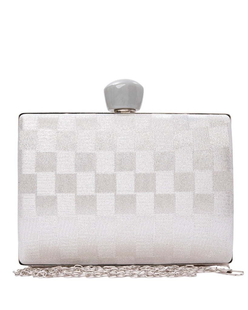 Τσάντα φάκελος clutch -JH-21985 - Ασημί
