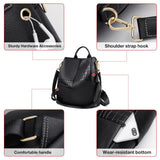 Δερμάτινo Γυναικείo Σακίδιο Πλάτης Foxer 9113V091F μαύρο