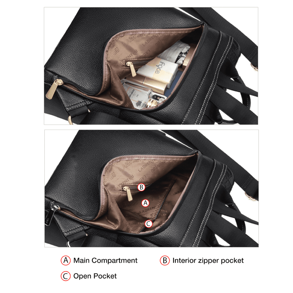 Δερμάτινo Γυναικείo Σακίδιο Πλάτης Foxer 9113V091F μαύρο