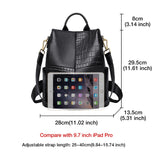 Δερμάτινo Γυναικείo Σακίδιο Πλάτης Foxer 9113V091F μαύρο