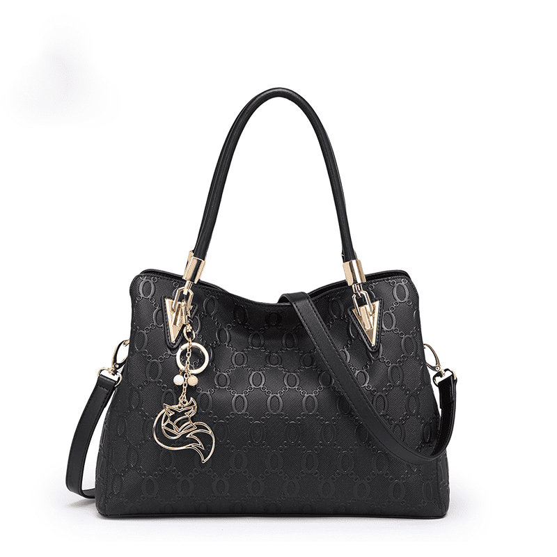 Δερμάτινη Γυναικεία Τσάντα Shopper ‘Ωμου Foxer 962061F μαύρο