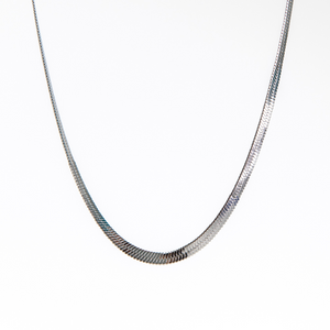 Κολιέ ατσάλινο ασημί