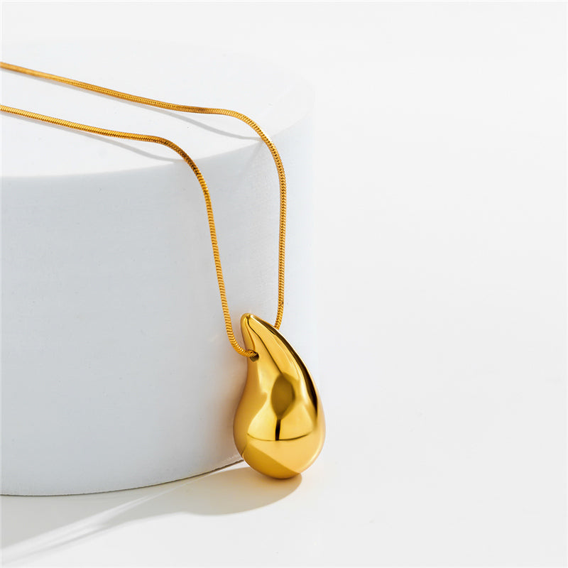 Κολιέ με Δάκρυ σε χρυσό χρώμα από ανοξείδωτο ατσάλι Gold