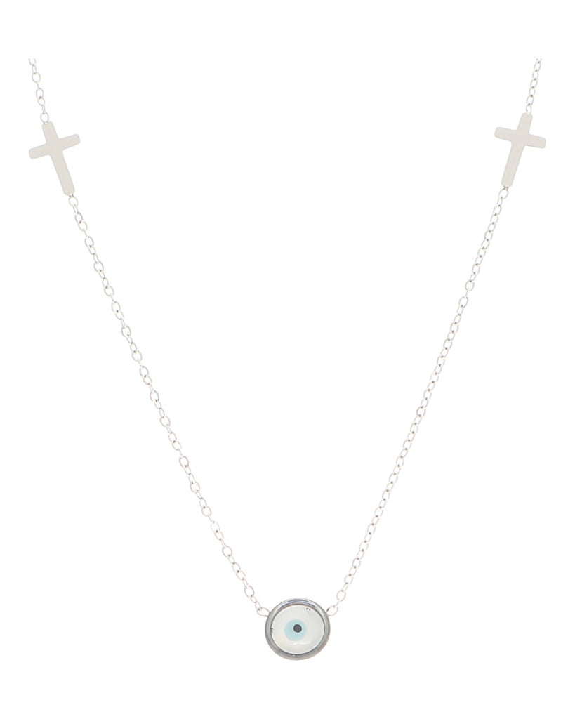 Κρεμαστό λαιμού AQE-9850-5 - Ασημί