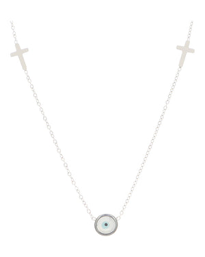 Κρεμαστό λαιμού AQE-9850-5 - Ασημί