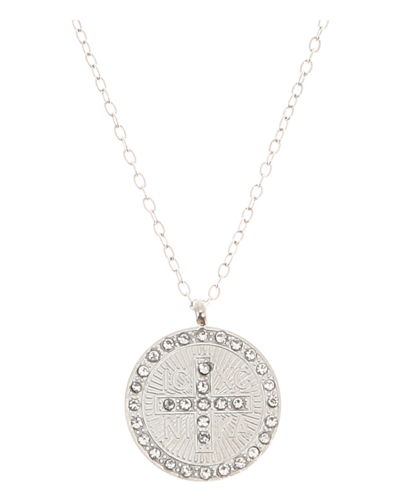 Κρεμαστό λαιμού AQE-9845-5 - Ασημί