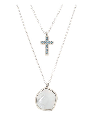 Κρεμαστό λαιμού AQE-9828-5 - Ασημί