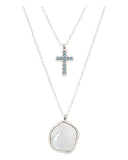 Κρεμαστό λαιμού AQE-9828-5 - Ασημί