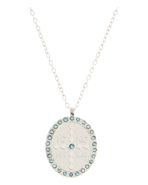 Κρεμαστό λαιμού AQE-9844-5 - Ασημί