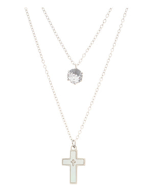 Κρεμαστό λαιμού AQE-9827-5 - Ασημί