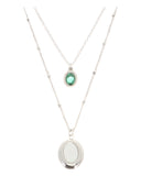 Κρεμαστό λαιμού AQE-9826-5 - Ασημί