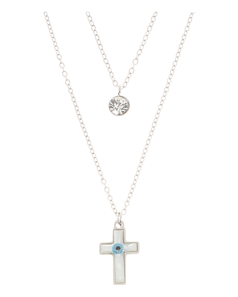 Κρεμαστό λαιμού AQE-9825-5 - Ασημί