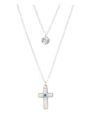 Κρεμαστό λαιμού AQE-9825-5 - Ασημί