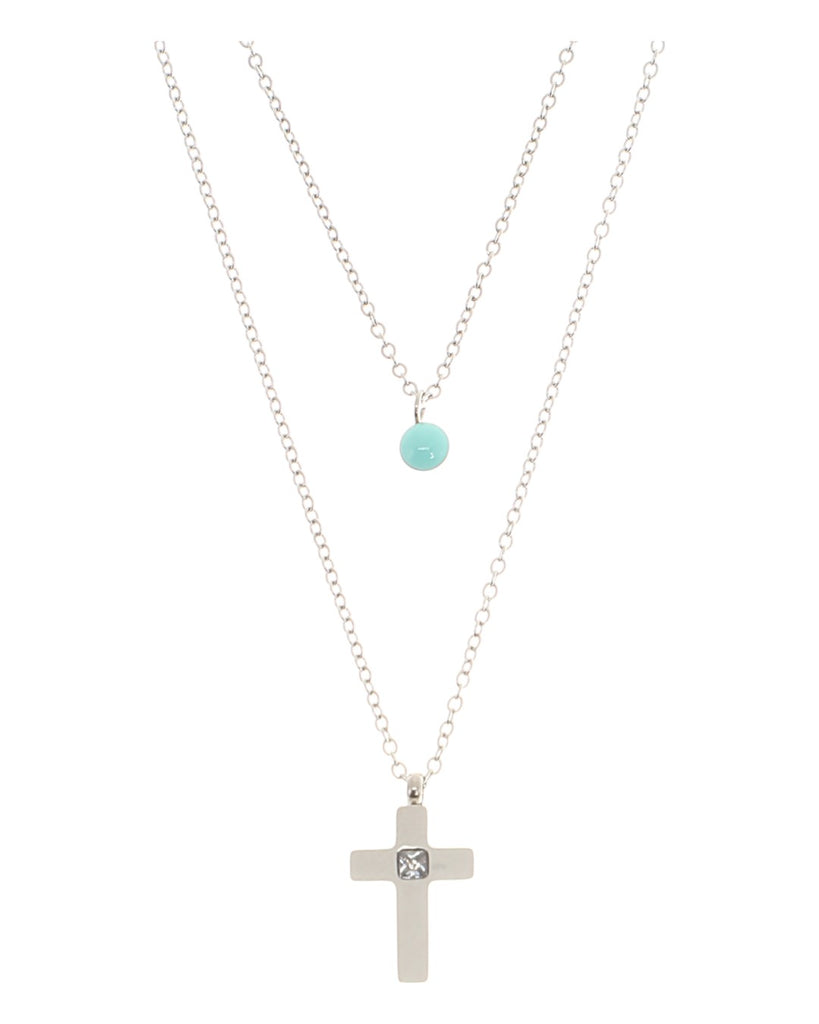 Κρεμαστό λαιμού AQE-9824-5 - Ασημί