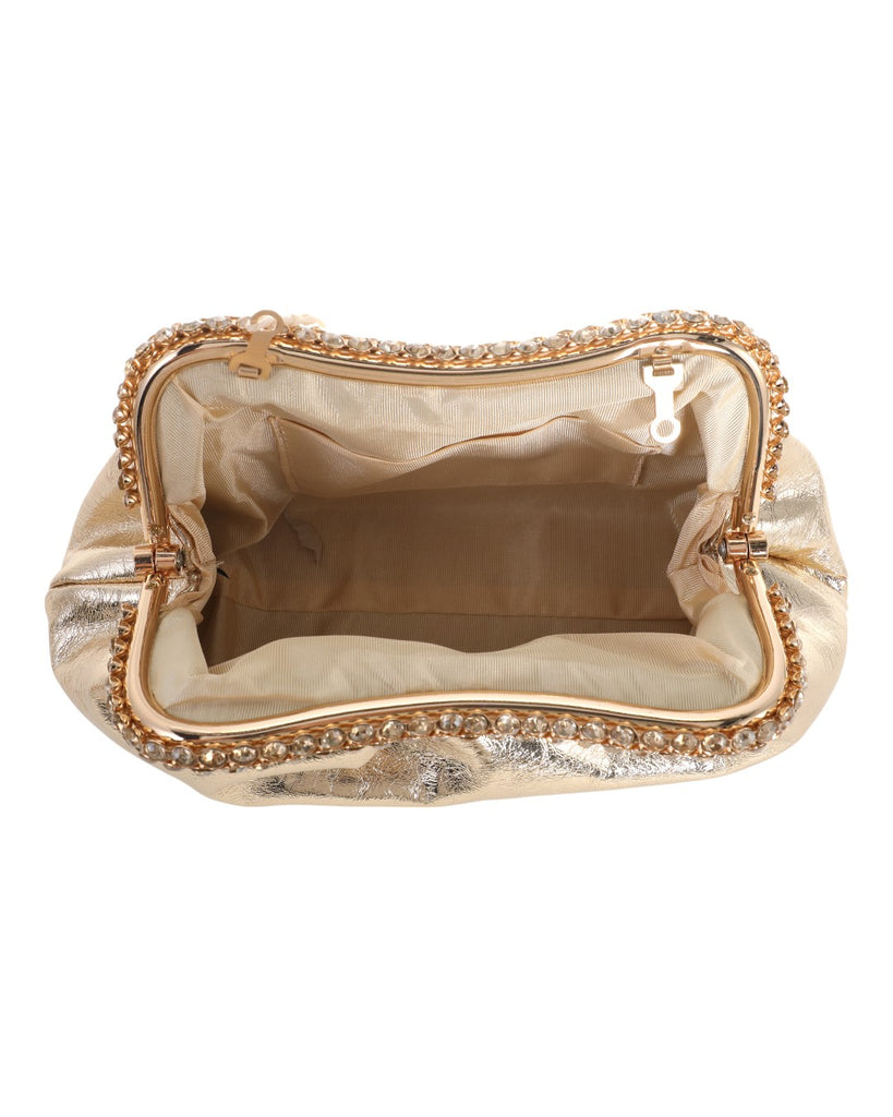 Τσάντα φάκελος clutch MD2537 - Χρυσό