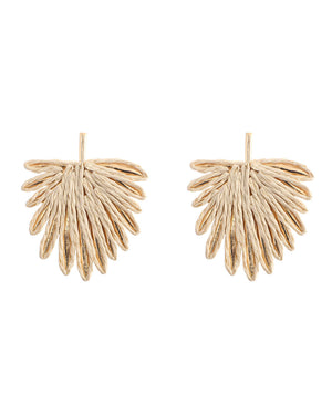 Ψάθινο σκουλαρίκι SASA-9968-13 - Μπέζ