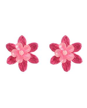 Ψάθινο σκουλαρίκι SASA-9969-13 - Φούξ