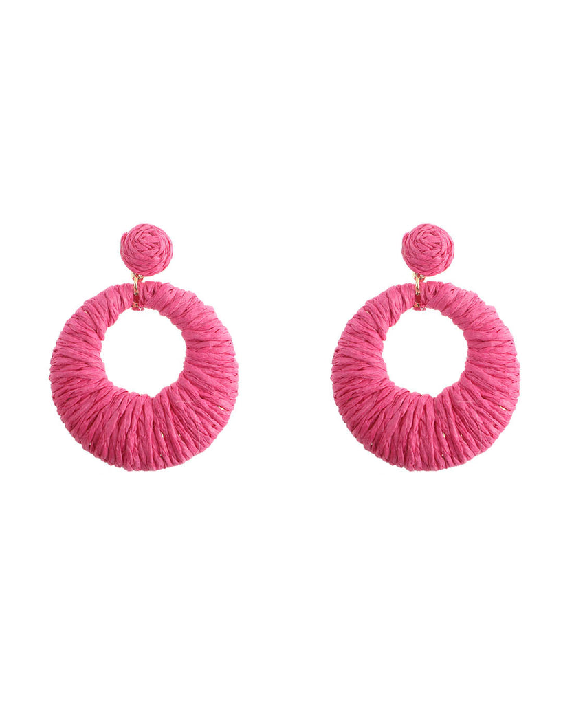 Ψάθινο σκουλαρίκι SASA-9965-13 - Φούξ