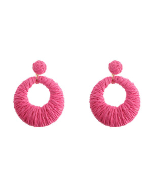 Ψάθινο σκουλαρίκι SASA-9967-13 - Φούξ