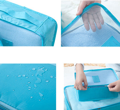 Θήκες οργάνωσης ταξιδίου BQ28F, μπλε, 6τμχ