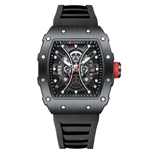 Curren 8438 Black Ρολόι με Μαύρο Καντράν και Μαύρο Λουράκι