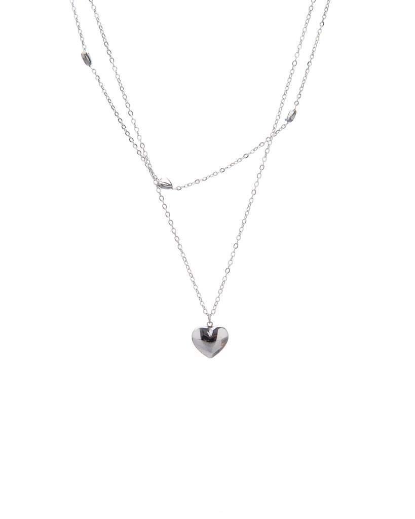 Διπλή αλυσίδα λαιμού DJ-012 - Ασημί